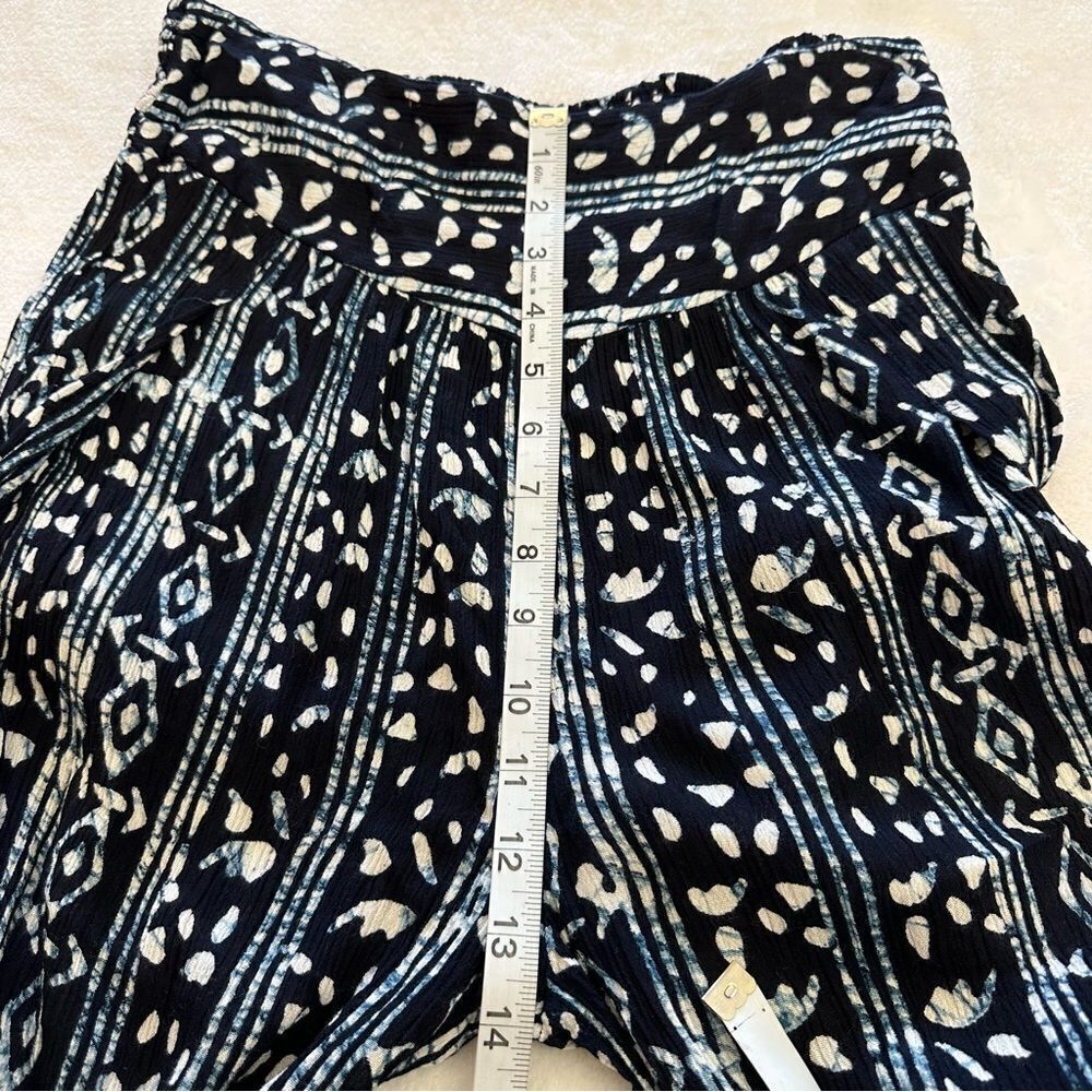Free People Elena blue print wide‎ leg pants size S - Picture 13 of 14